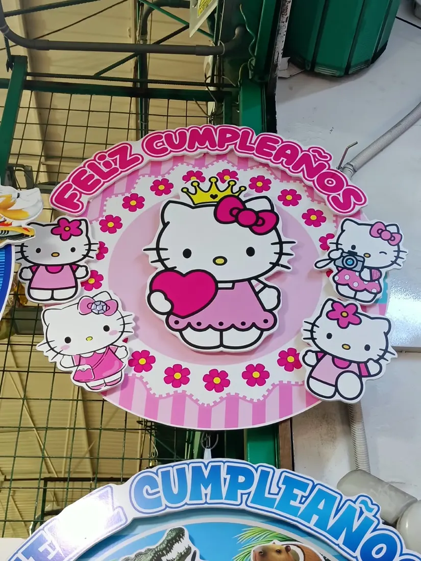 Decoración personalizada de cumpleaños Hello Kitty